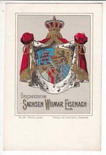 AK Litho Wappen Sachsen Weimar Eisenach Grossherzogtum A47