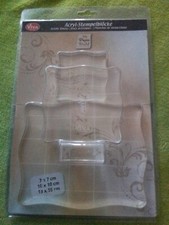 Viva Decor Acryl-Stempelblöcke, 7;x7/10;x10/13;x 16cm, mit Griff, 3er-Set