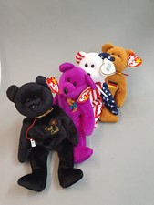 TY Teddy Stofftier Plüschtier 4x The Beanie Babies "End Millenium Germania neu