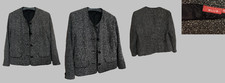 Blue edler Blazer von Kostüm Jacke Boucle Gr 42 schwarz weiß