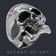 Totenkopf Ring Skull Biker Rocker Dia de los muertos Edelstahl Memento Mori
