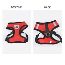 Verstellbares Katzengeschirr Hundegeschirr Laufleine Katzenhalsband L rot Welpen