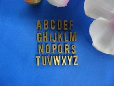 Schiebeperle Buchstaben A-Z Perlen Beads bronzefarben Armband Kette Halsband