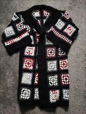 Superschöner langer  Granny-Square-Mantel 40/42  Handarbeit Häkeln  Supermodern