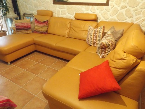 Ledersofa form sitzer - u-form,