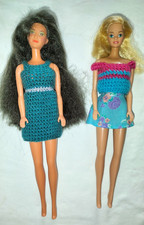 BARBIE Puppen (MATTEL) blond blaue Augen, lange dunkle Haare braune Augen