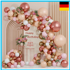 Rosa Gold Luftballon Girlande