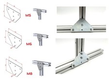 1x 5x 10x PV ALU Solarschiene Winkelverbinder 3-Seiten ( M5 M6 M8)