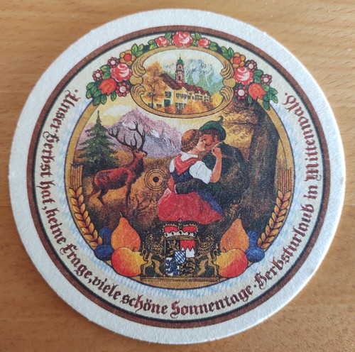 Bierdeckel brauerei mittenwald - brauerei,