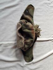 Haube Bundeswehrfarbe mit Fellbesatz Größe M-L gebraucht