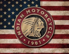 Blechschild Indian Flag  USA Flagge Motorcycle Biker Motorrad 20x30cm