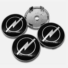 4x 60mm Für Opel Abzeichen Emblem Nabendeckel Felgendeckel Nabenkappen Schwarz
