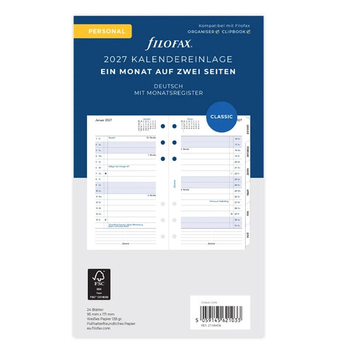 Filofax kalendereinlage 2027 - filofax,