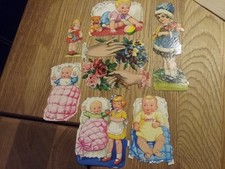 alte Oblaten Glanzbilder Konvolut schön Kinder Baby