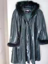 Vintage Poncho Damen Leder mit