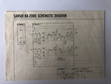Original SANSUI BA-2000 Stereo Amplifier Schematic Diagram
