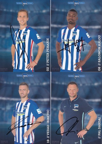 Autogrammkarten hertha - -,
