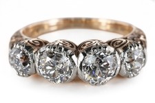 Ring 4 Diamanten insg ca 1,2