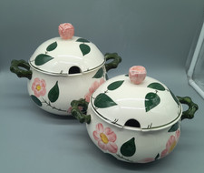 Villeroy & Boch Wildrose 2 Terrinen 17 und 20,5 cm hoch Handmalerei Schüssel