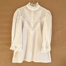 Vintage Tunika Bluse Spitze