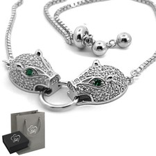 Tiger Katze Armband 925 Silber