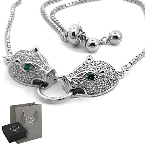 Tiger katze armband 925 silber - armband,