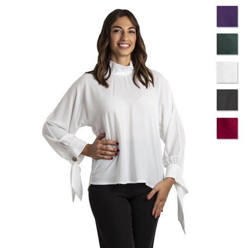 Damen langarm hemd georgette - damen,