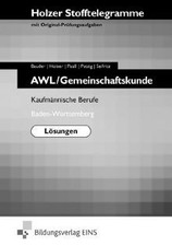 Holzer Stofftelegramme AWL/Gemeinschaftskunde: Kaufmänni... | Buch | Zustand gut