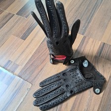 Damen Roeckel Peggary Autofahrer Handschuhe/Braun/Handarbeit/Gr 7/NP 299.€