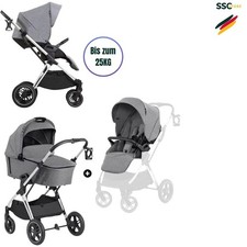 Hauck Vision X 2-in-1 Combo Duo Kinderwagen Set Silbergraue Mischung Rechnung