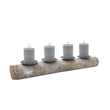 Baumstamm Advents Kerzen