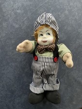 Harlekin-Puppe mit Porzellankopf - neuwertigund gepflegt