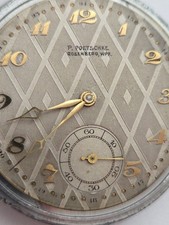 Art Deco TASCHENUHR aus ROSENBERG in West Pr. ( SUSZ ) Herren Taschenuhr um 1920