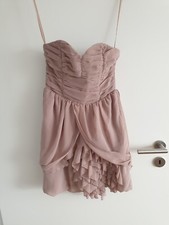 Trägerloses Kleid Taupe Mit