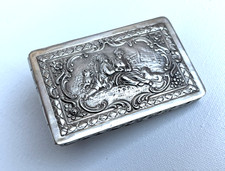 Echt Silber Dose Barock-Prägung neu unbenutzt