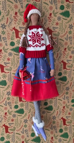 Tilda stoffpuppe weihnachten - stoffpuppe,