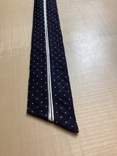 DDR Krawatte Schlips Binder Dunkelblau/Weiß Breite 6cm