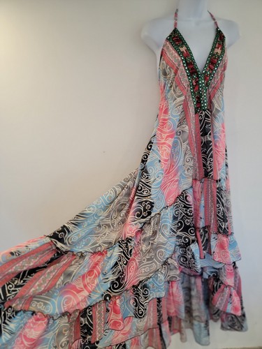 Seidenmischung kleid maxi - kleid, lang