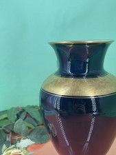 Porzellan Vase LINDNER KUEPS BAVARIA echt Cobalt Kobaltblau Àrzgold Handarbeit