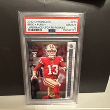 2022 Panini Chronicles - Luminance Update Rookies Brock Purdy #213 (RC)