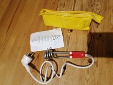 Sicherheits-Tauchsieder 230V/350W, Edelstahl mit Tasche -Reise