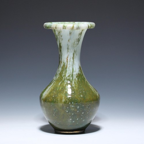 Art deco glasvase mit farbiger - art,