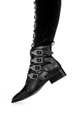 Restyle Gothic Schuhe Stiefel Cathedralis Buckle Pikes Winklepicker Kathedrale