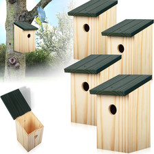 4x Vogelhaus Nistkasten Vögel Nisthöhle Meisen Nest Holz Vogelhäuschen Brutplatz