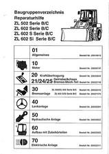 Radlader Reparaturhilfe Werkstatthandbuch auf CD Zettelmeyer ZL 502 602 Seri B/C
