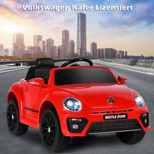 VW Käfer Elektroauto 12V Kinderauto Kinderfahrzeug 3-5 km/h mit USB-Anschluss