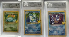 Pokemon Karte Bisaflor Turtok Garados Celebrations Holo Blastoise Graded PGS 9,5