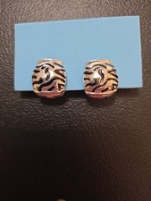 Vintage Cabouchon Zebra Silver