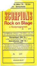 Scorpions   In Concert 1979 Ulm  Ticket / Konzertkarte / Eintrittskarte