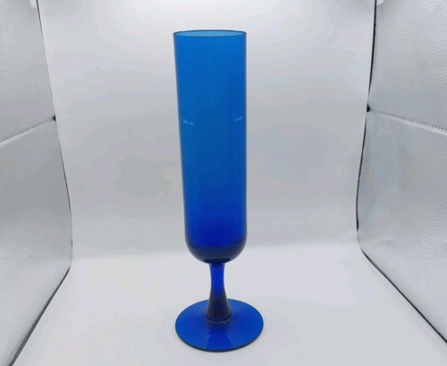 Vintage 27cm glas vase - vase, blau